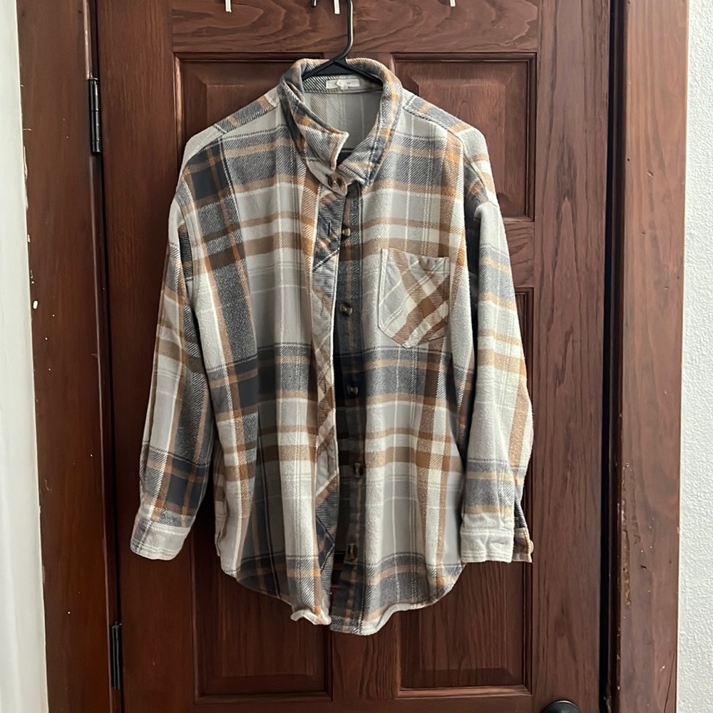 Gray Plaid Shacket